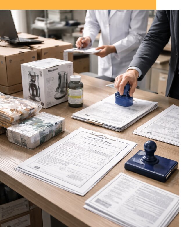 Сертификация импортных товаров от 13049 с таможенным сопровождением